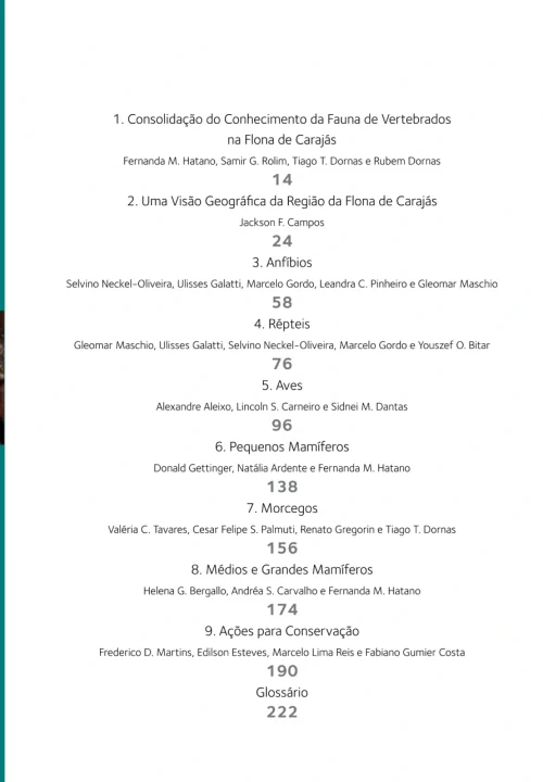 02 Livro Fauna da Floresta Nacional de Carajas